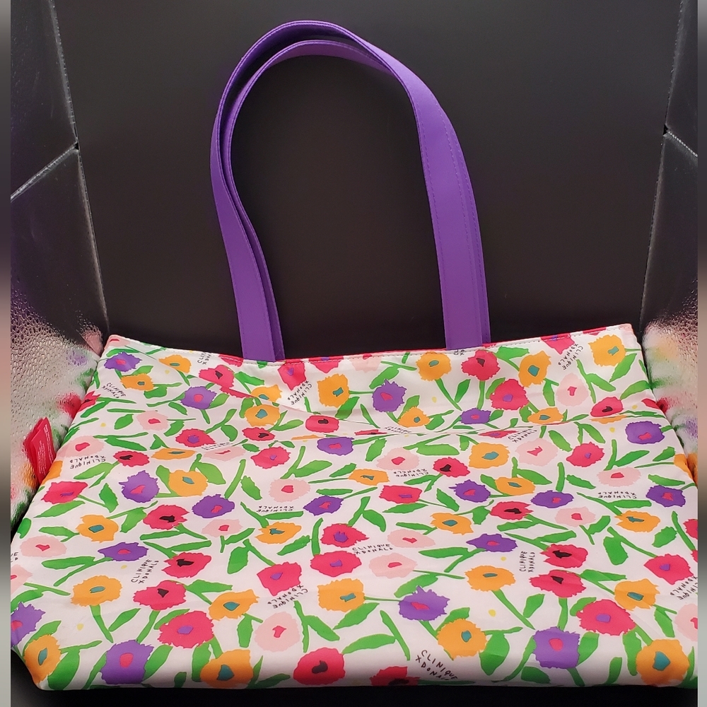 Clinique Spring Floral Reversible Tote